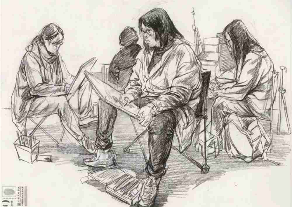 廣州美術(shù)高考班給咱精選了33幅中國美院往年速寫高分卷,19