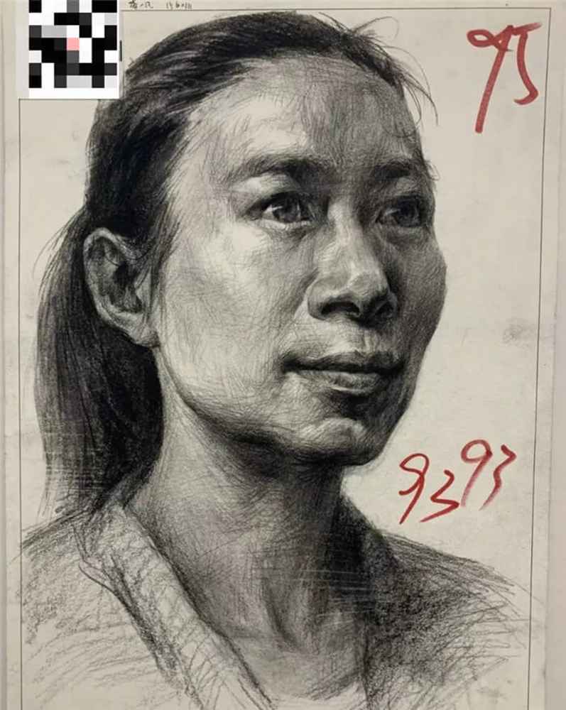 21屆廣西藝成二模高分卷發布，廣州美術高考班覺得與一模進步好大,15