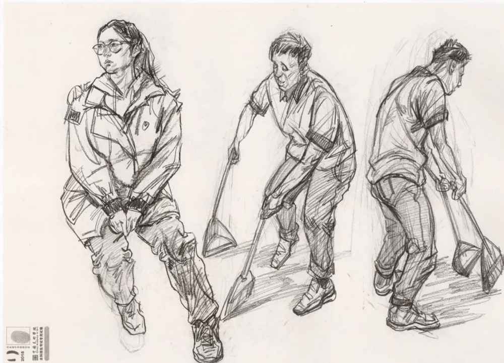 廣州美術(shù)高考班給咱精選了33幅中國美院往年速寫高分卷,31