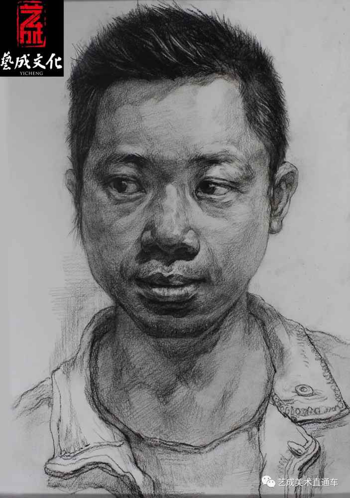 廣州美術高考班帶大家看看2021屆廣東藝成二模素描高分卷,35