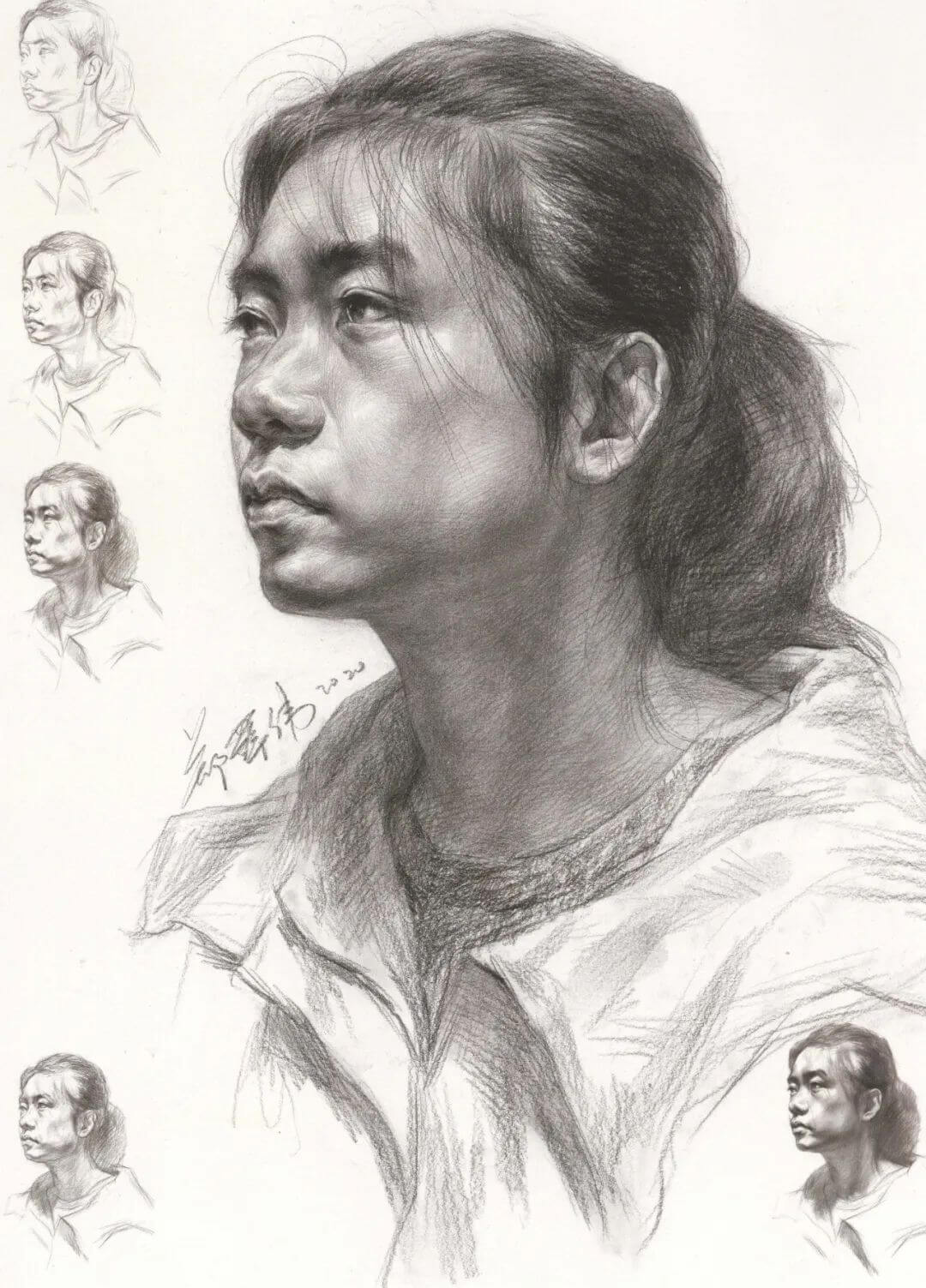 “花、亂、膩、木、型不準”?素描頭像想要拿高分,這些問題你首先得解決!