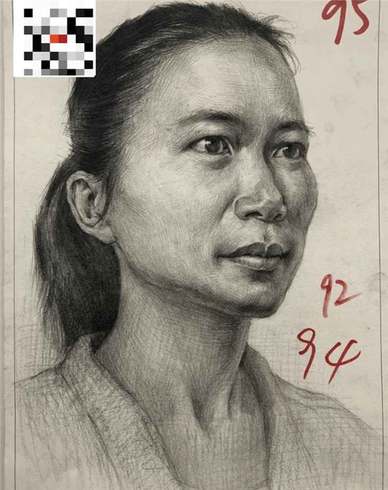 21屆廣西藝成二模高分卷發布，廣州美術高考班覺得與一模進步好大,09