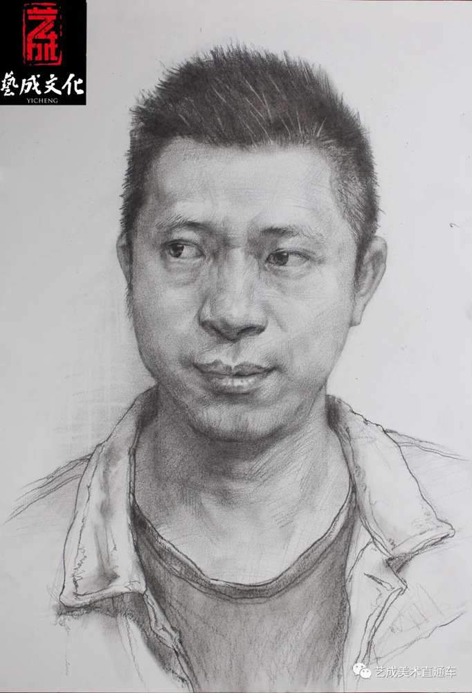 廣州美術高考班帶大家看看2021屆廣東藝成二模素描高分卷,24