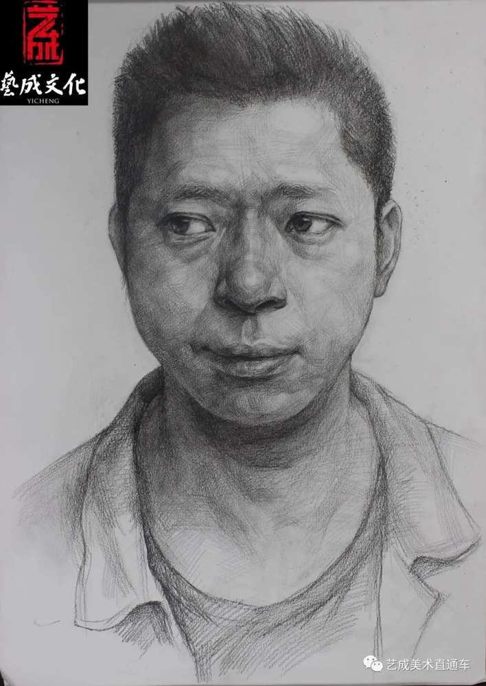 廣州美術高考班帶大家看看2021屆廣東藝成二模素描高分卷,08