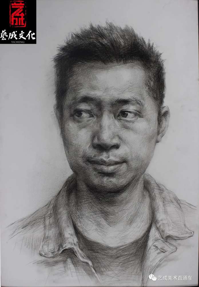 廣州美術高考班帶大家看看2021屆廣東藝成二模素描高分卷,03