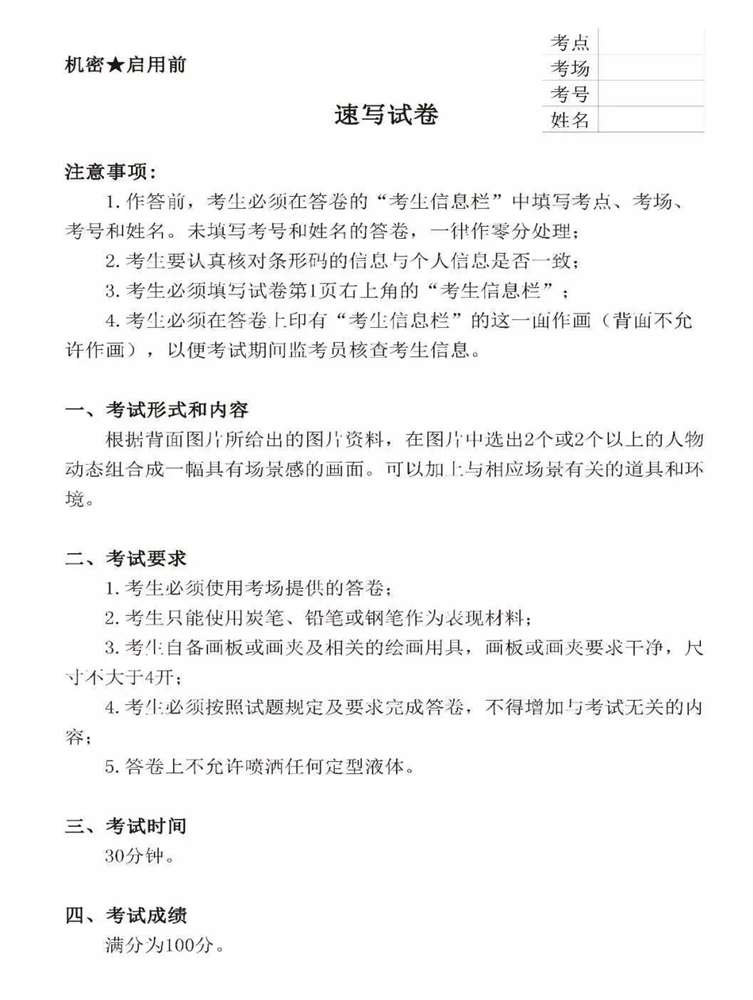 廣州十大畫室整理|廣東模擬考2020屆藝成一模高分卷欣賞,01