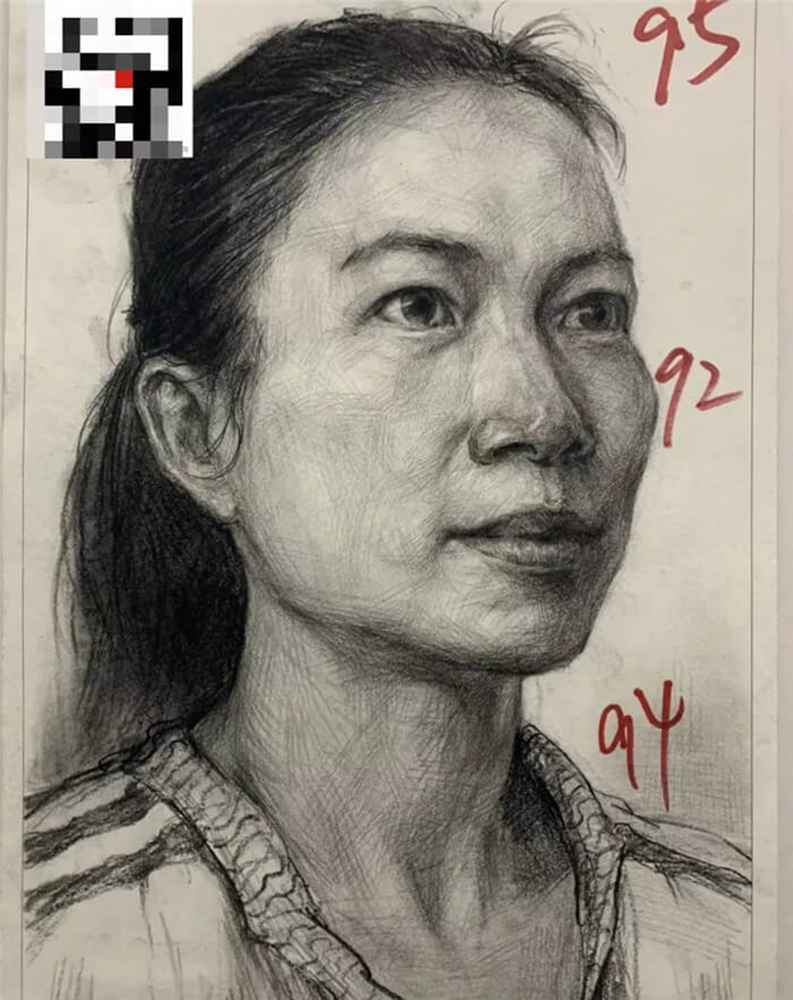 21屆廣西藝成二模高分卷發布，廣州美術高考班覺得與一模進步好大,14