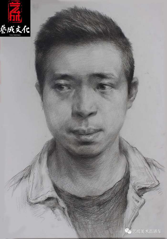 廣州美術高考班帶大家看看2021屆廣東藝成二模素描高分卷,25