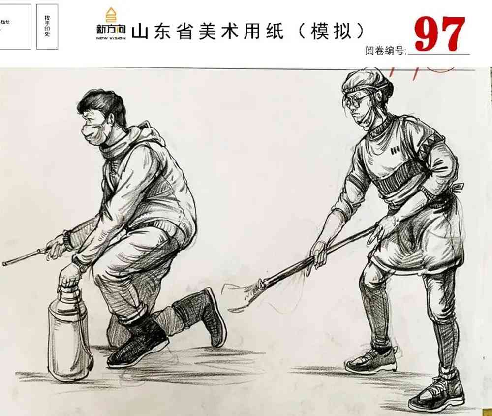 21屆山東美術二模高分卷,廣州美術高考畫室覺得是神仙打架,57