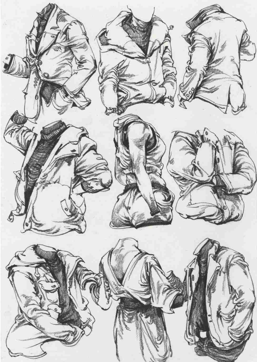 看完廣州美術(shù)高考班整理的這篇,就不會(huì)再說你不會(huì)畫速寫衣褶了,03