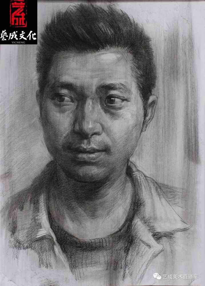 廣州美術高考班帶大家看看2021屆廣東藝成二模素描高分卷,17