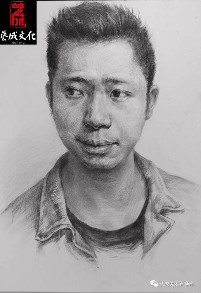 廣州美術高考班帶大家看看2021屆廣東藝成二模素描高分卷,49