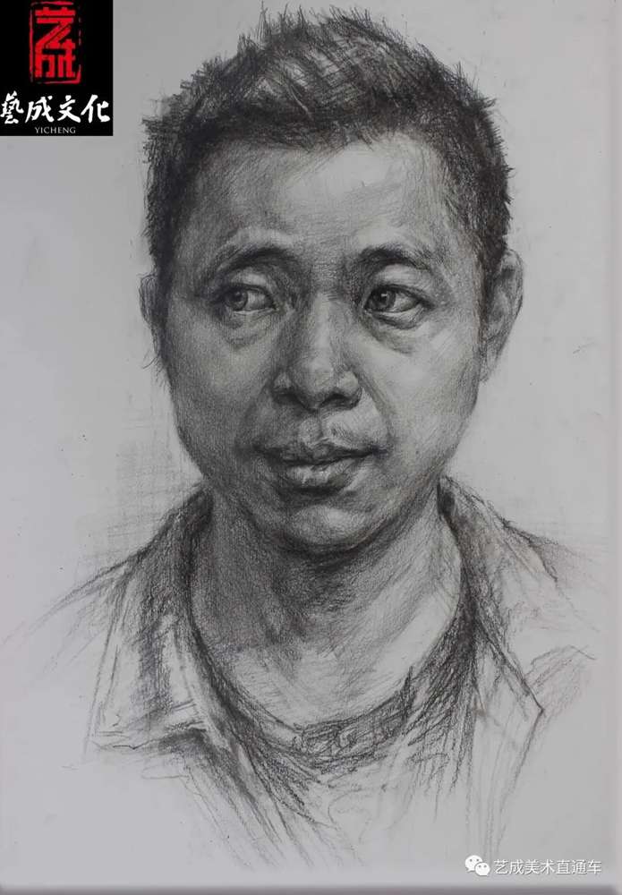 廣州美術高考班帶大家看看2021屆廣東藝成二模素描高分卷,22