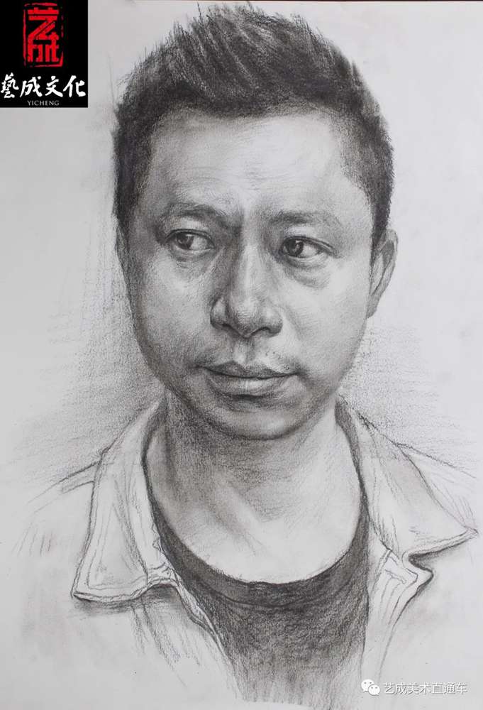 廣州美術高考班帶大家看看2021屆廣東藝成二模素描高分卷,45