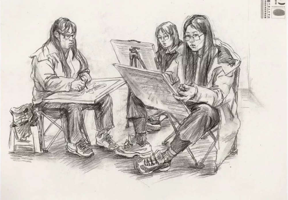 廣州十大畫室?guī)湍憔x了30幅中國美院往年速寫高分卷,25