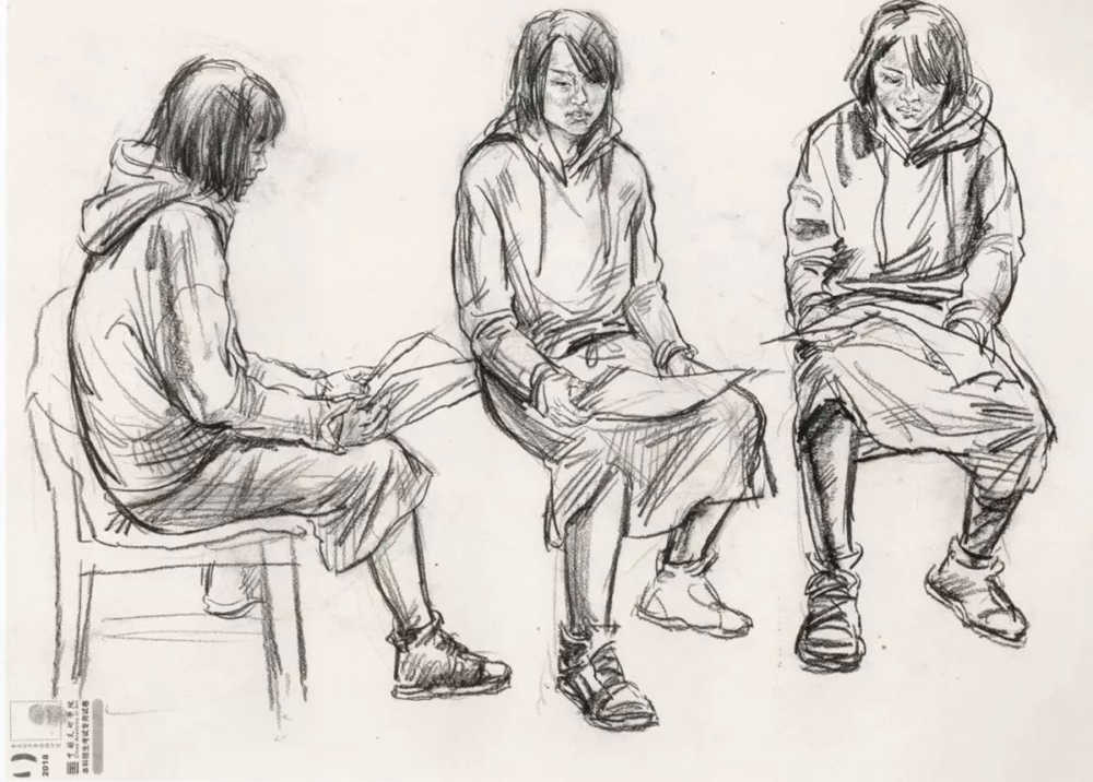 廣州十大畫室?guī)湍憔x了30幅中國美院往年速寫高分卷,15