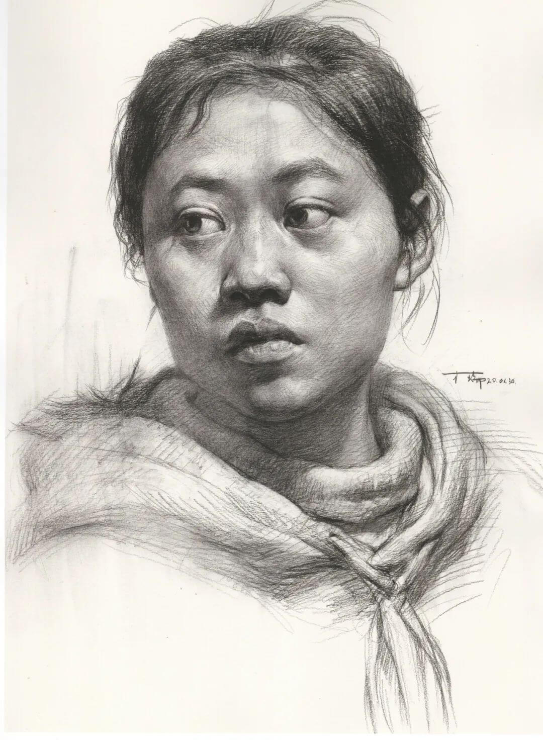 “花、亂、膩、木、型不準”?素描頭像想要拿高分,這些問題你首先得解決!