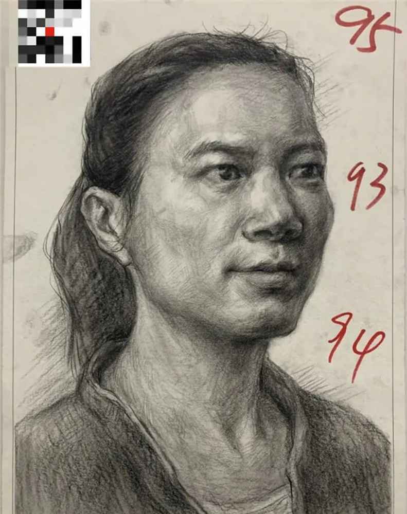 21屆廣西藝成二模高分卷發布，廣州美術高考班覺得與一模進步好大,05