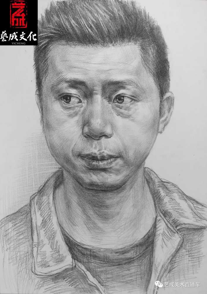 廣州美術高考班帶大家看看2021屆廣東藝成二模素描高分卷,65