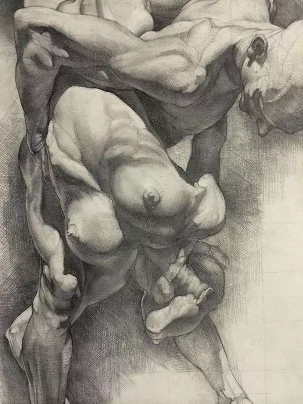 廣州美術高考班給咱安利一些列賓素描頭像結構,讓你受用一生,10