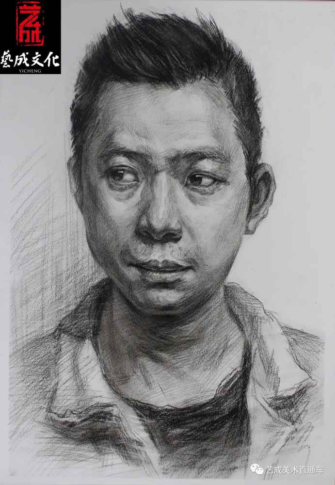 廣州美術高考班帶大家看看2021屆廣東藝成二模素描高分卷,59