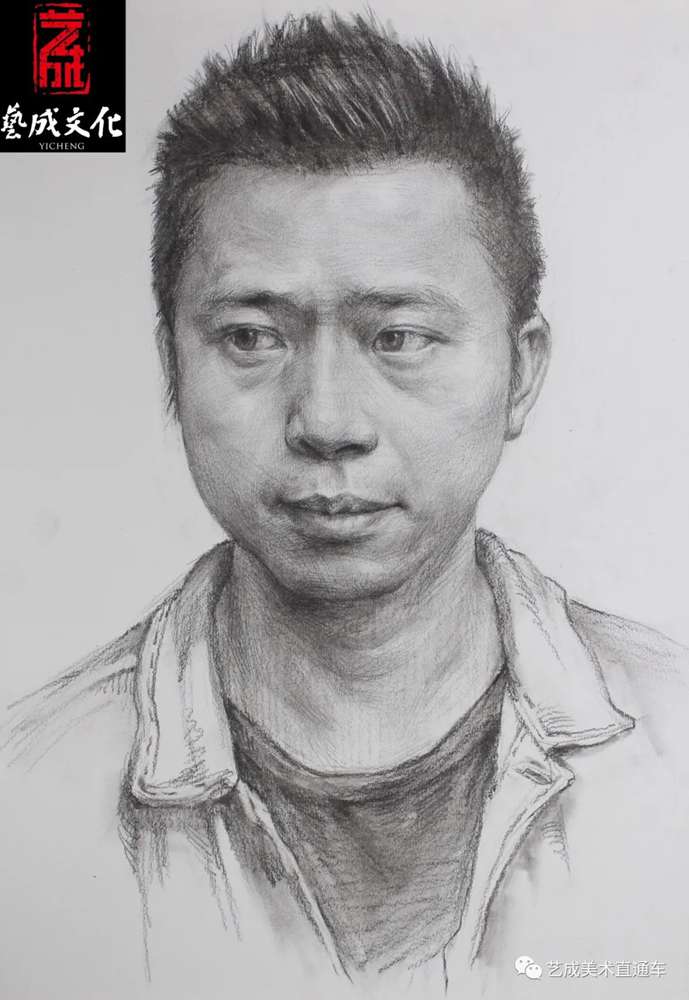 廣州美術高考班帶大家看看2021屆廣東藝成二模素描高分卷,39