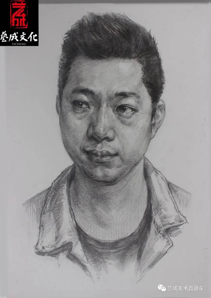 廣州美術高考班帶大家看看2021屆廣東藝成二模素描高分卷,30