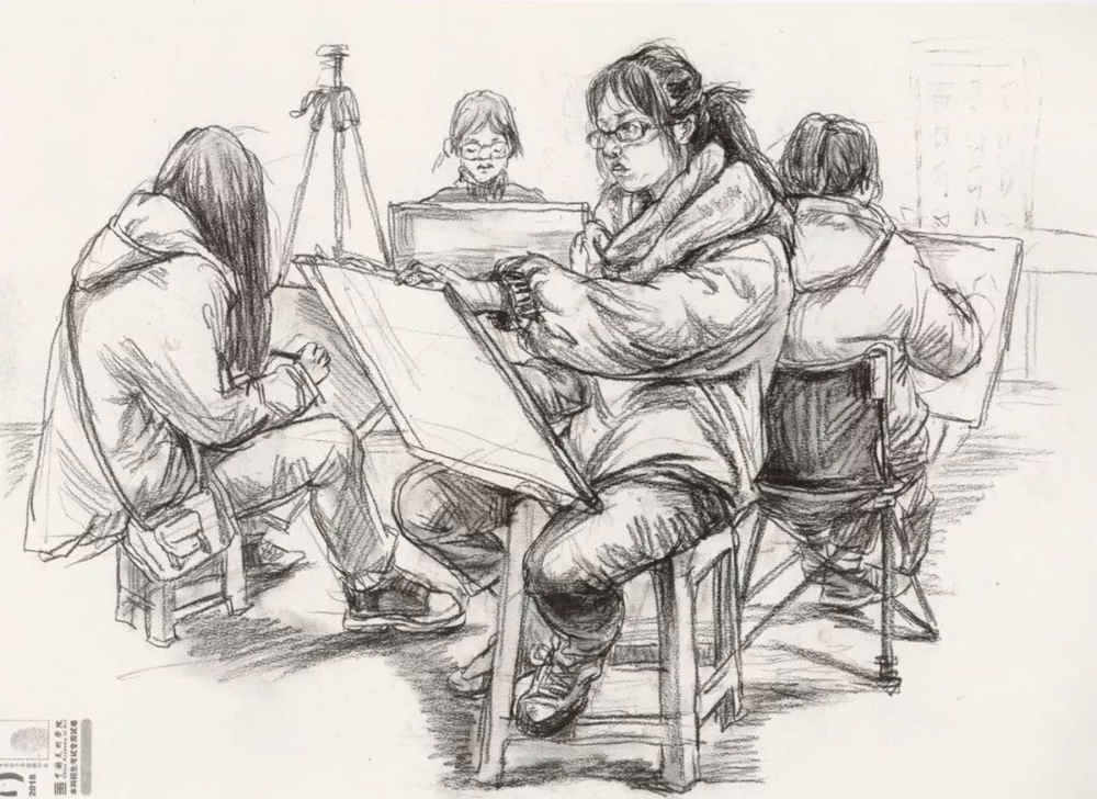 廣州十大畫室?guī)湍憔x了30幅中國美院往年速寫高分卷,09