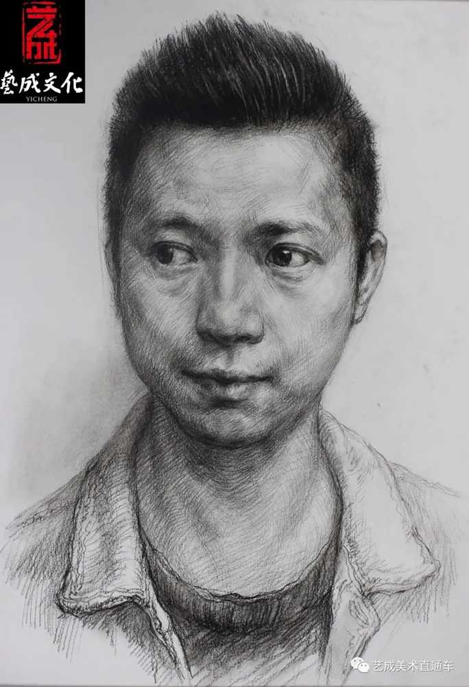 廣州美術高考班帶大家看看2021屆廣東藝成二模素描高分卷,55