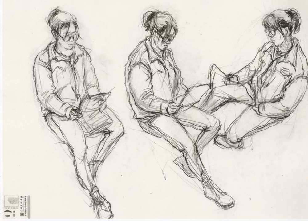 廣州美術(shù)高考班給咱精選了33幅中國美院往年速寫高分卷,18