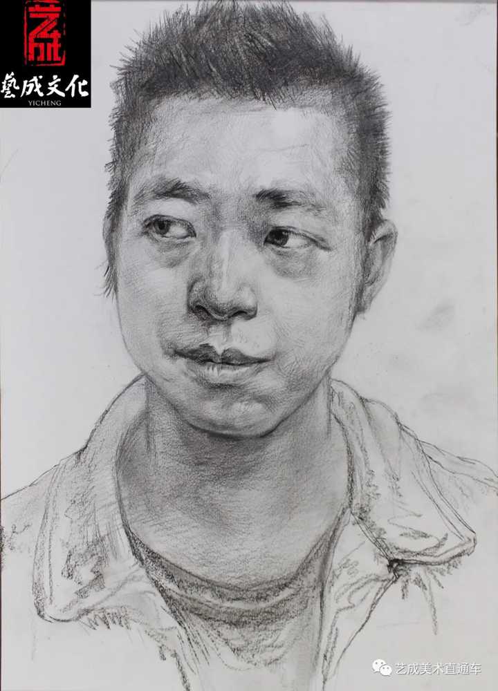 廣州美術高考班帶大家看看2021屆廣東藝成二模素描高分卷,54