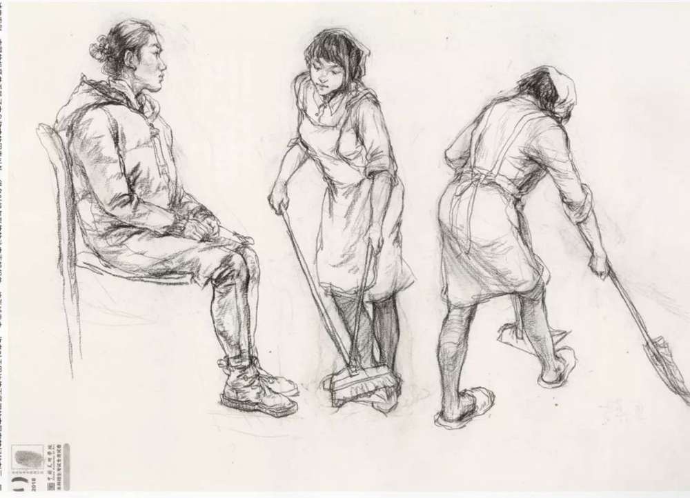 廣州美術(shù)高考班給咱精選了33幅中國美院往年速寫高分卷,16