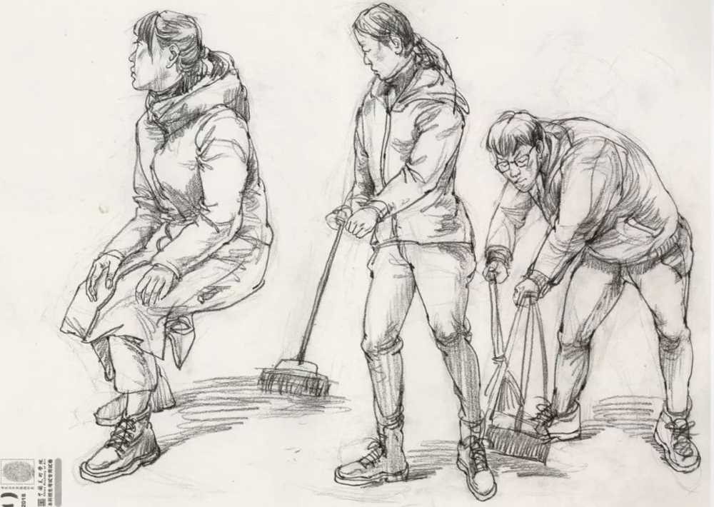 廣州美術(shù)高考班給咱精選了33幅中國美院往年速寫高分卷,25