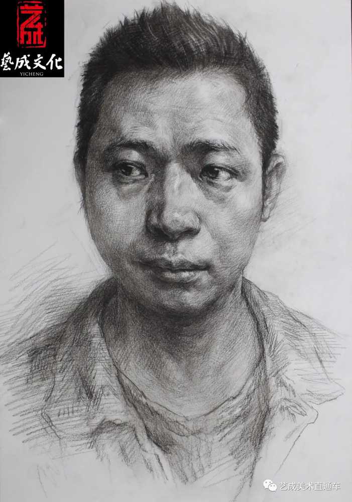 廣州美術高考班帶大家看看2021屆廣東藝成二模素描高分卷,50