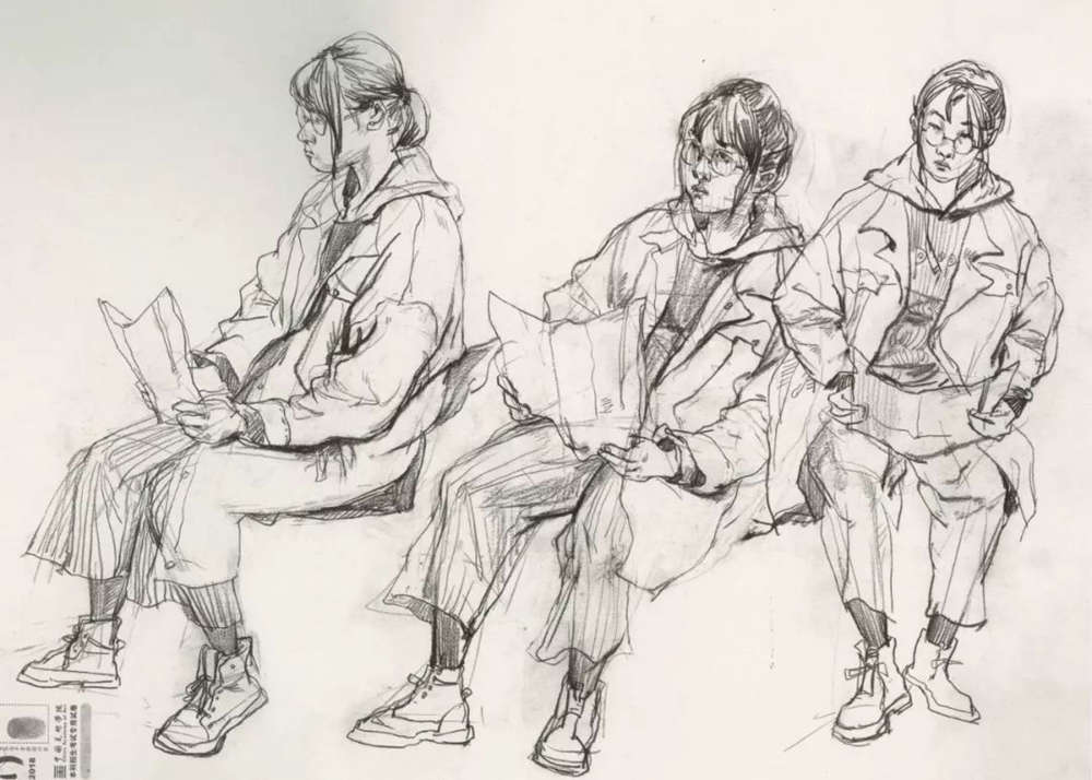 廣州十大畫室?guī)湍憔x了30幅中國美院往年速寫高分卷,18