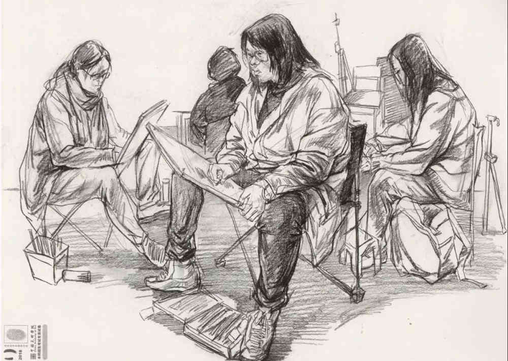 廣州十大畫室?guī)湍憔x了30幅中國美院往年速寫高分卷,23