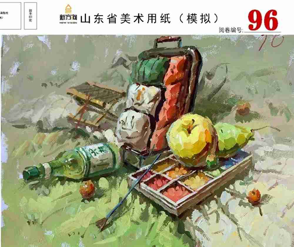 21屆山東美術二模高分卷,廣州美術高考畫室覺得是神仙打架,17