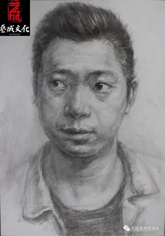 廣州美術高考班帶大家看看2021屆廣東藝成二模素描高分卷,34