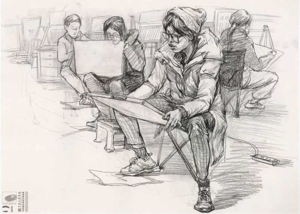 廣州十大畫室?guī)湍憔x了30幅中國美院往年速寫高分卷,07