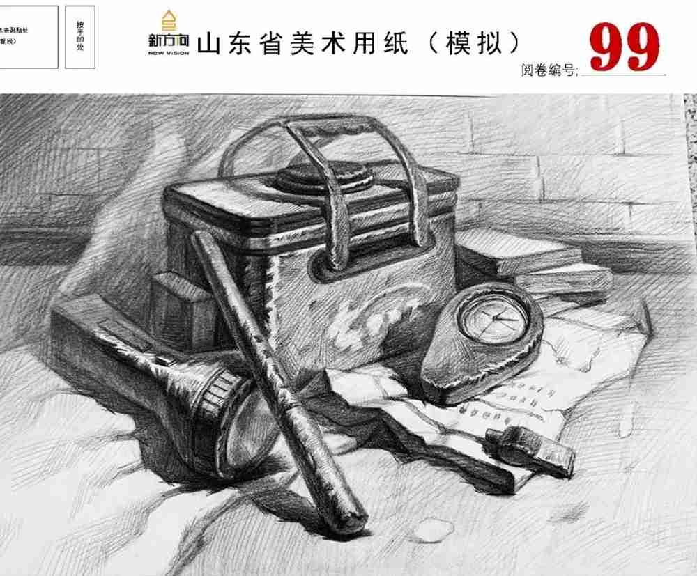 21屆山東美術二模高分卷,廣州美術高考畫室覺得是神仙打架,25