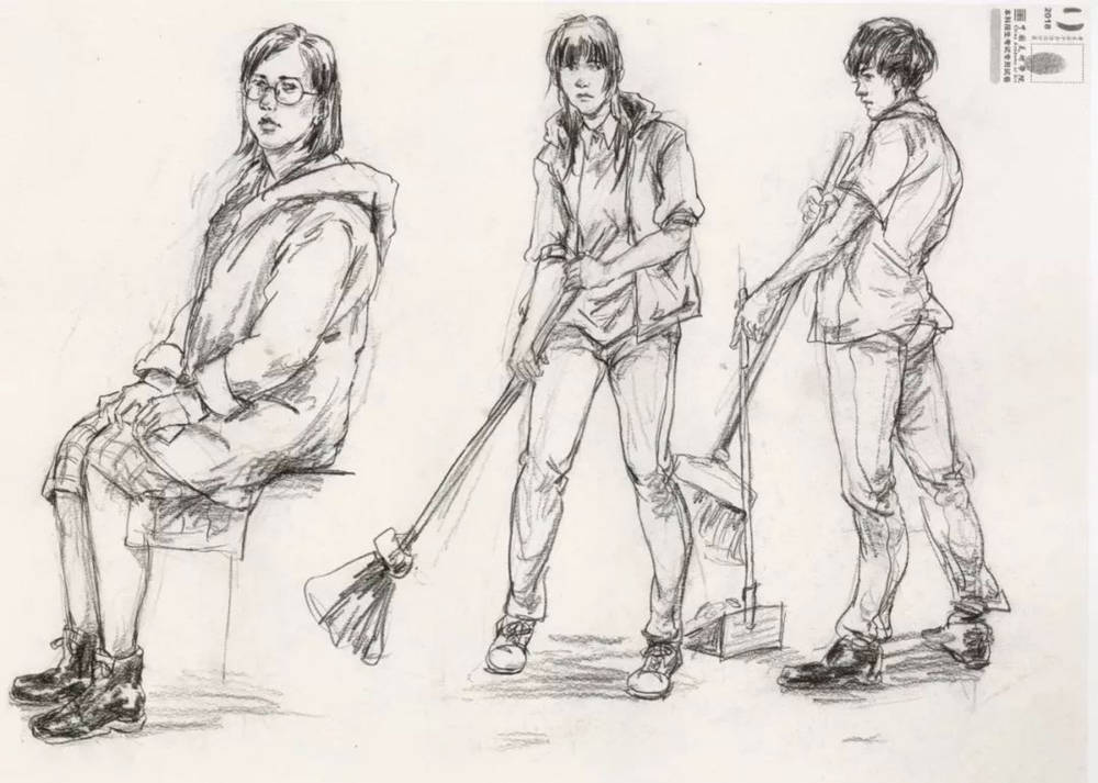 廣州十大畫室?guī)湍憔x了30幅中國美院往年速寫高分卷,21