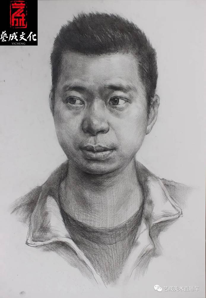 廣州美術高考班帶大家看看2021屆廣東藝成二模素描高分卷,46