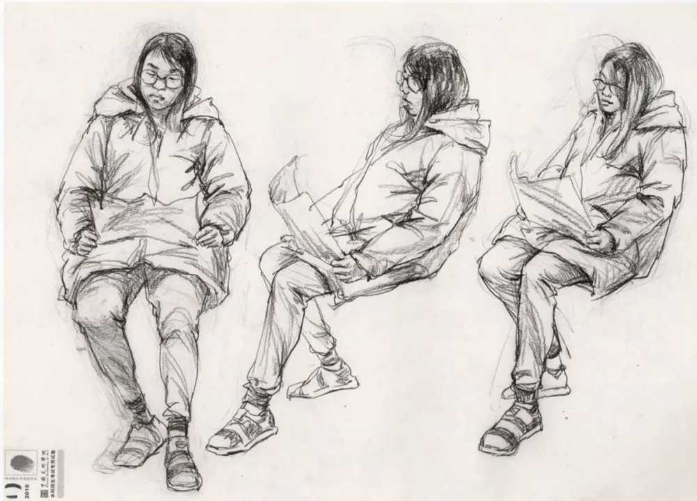 廣州美術(shù)高考班給咱精選了33幅中國美院往年速寫高分卷,30